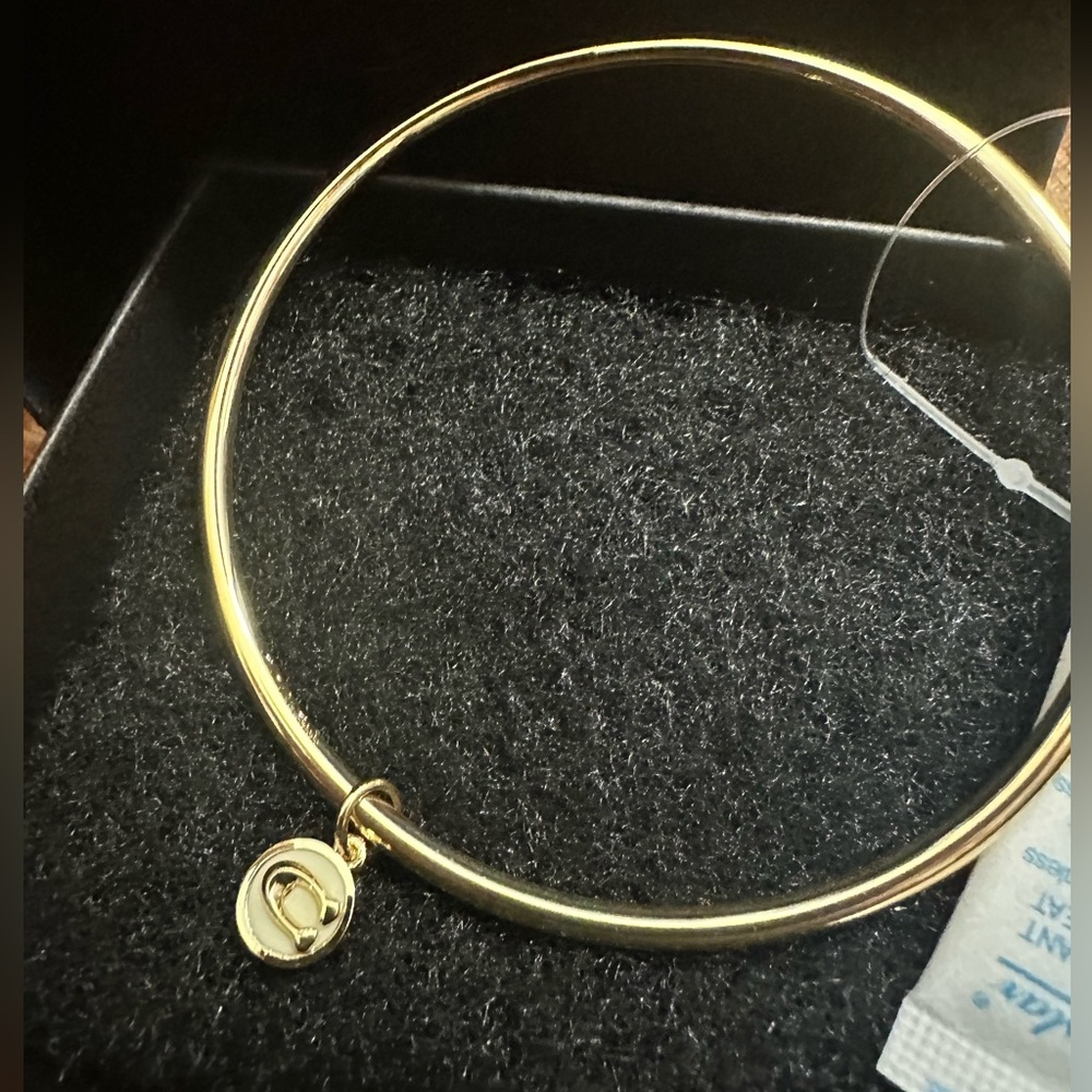Coach Gold Charm Bangle Bracelet NWOT